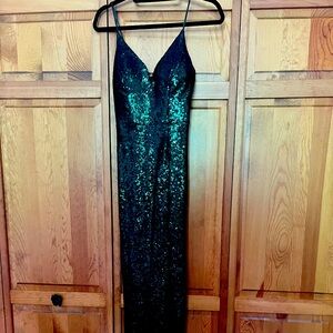 B. Smart sequin maxi dress, worn gently one time, size 5/6 (runs small)